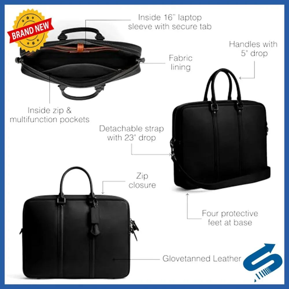 Leather Briefcase for 16